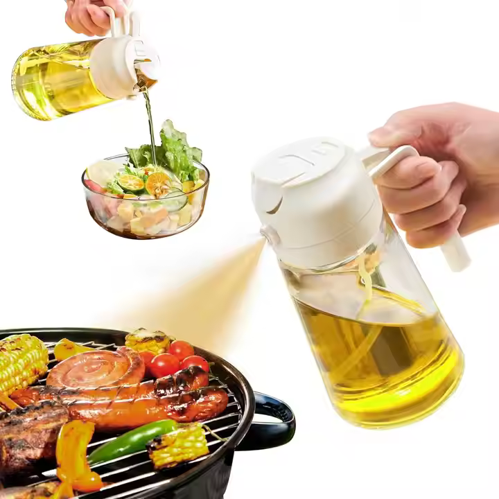 Oil Sprayer 2 in 1 Oil Dispenser Sprayer Bottle for Cooking