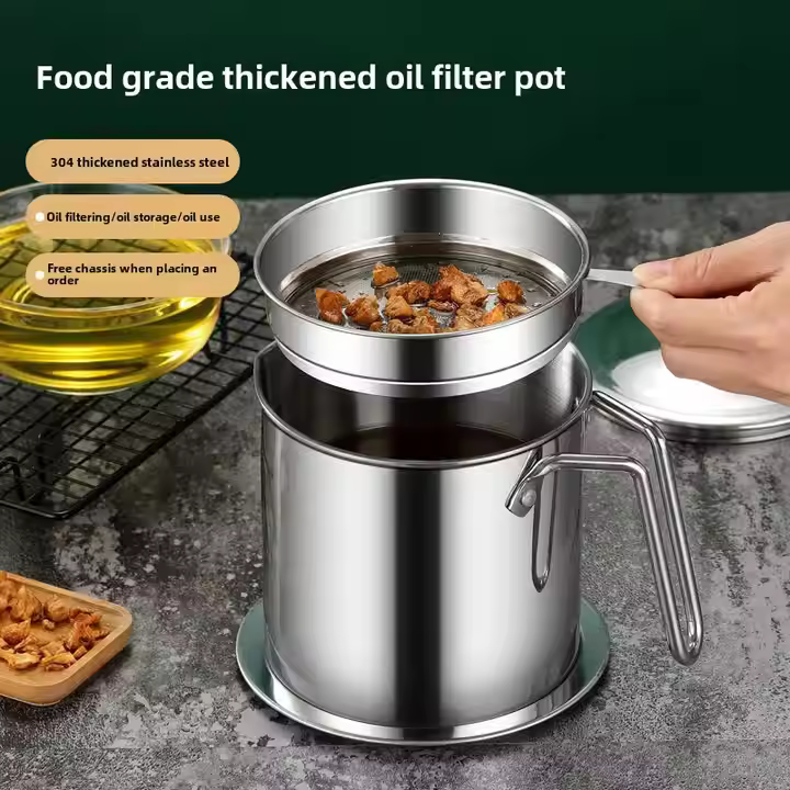 Large Capacity Stainless Steel Oil Filter Pot